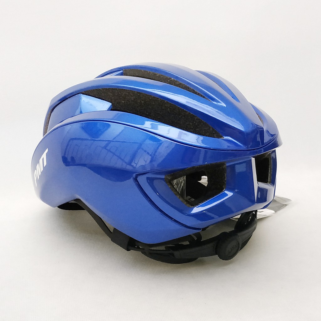 Helm Sepeda PMT Helmet tipe Pudi Glossy Blue