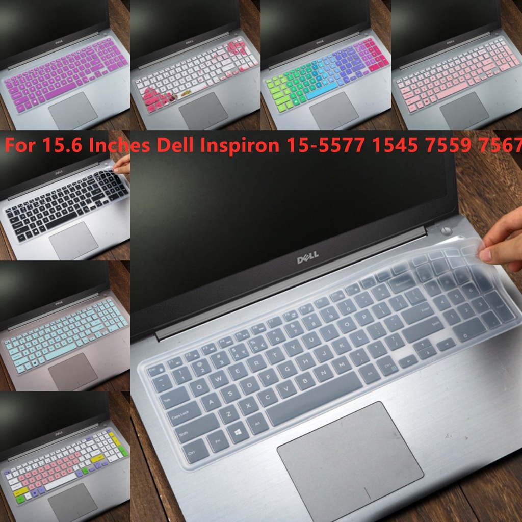 For 15.6 Inches Dell Inspiron 15-5577 1545 7559 7567 Master Soft Ultra-thin Silicone Laptop Keyboard Cover Protector