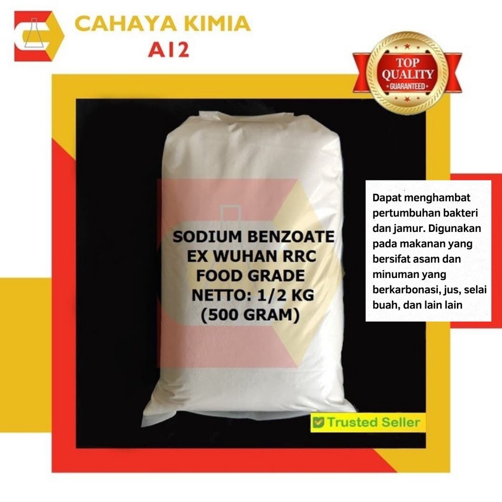 

Sodium Benzoat Ex. RRC (Wuhan) 500 gram (1/2 kg)