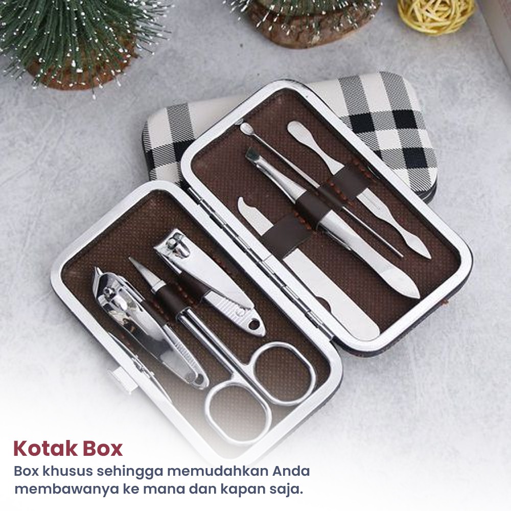 Alat Perawatan Set Kuku Telinga Alis 7 PCS Portable