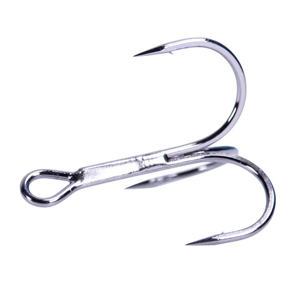 Preva 30PCS/Set Fishhooks Kait Duri Nikel Ahite Tahan Lama Umpan Treble Jig