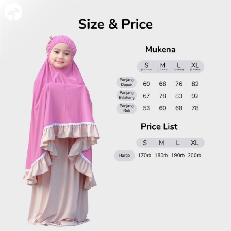 Afsheenastore Mukena Anak Zahra By Khaireen