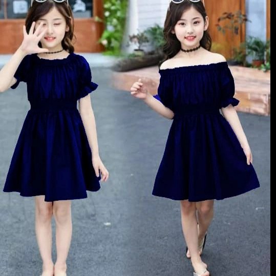 baju anak perempuan Dress Sabrie 7-10th Setelan anak perempuan baju harian terbaru kekinian murah