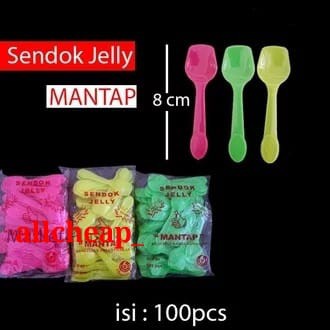 ISI 100pcs SENDOK JELLY puding agar ice cream ice cream WARNA WARNI