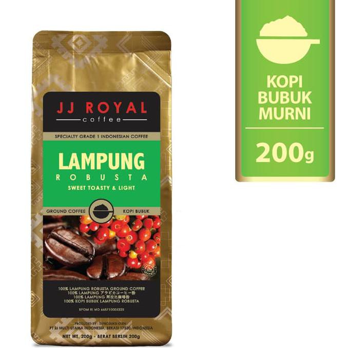

GRATIS ! Coffee/Kopi JJ Royal Lampung Robusta Ground Bag 200g