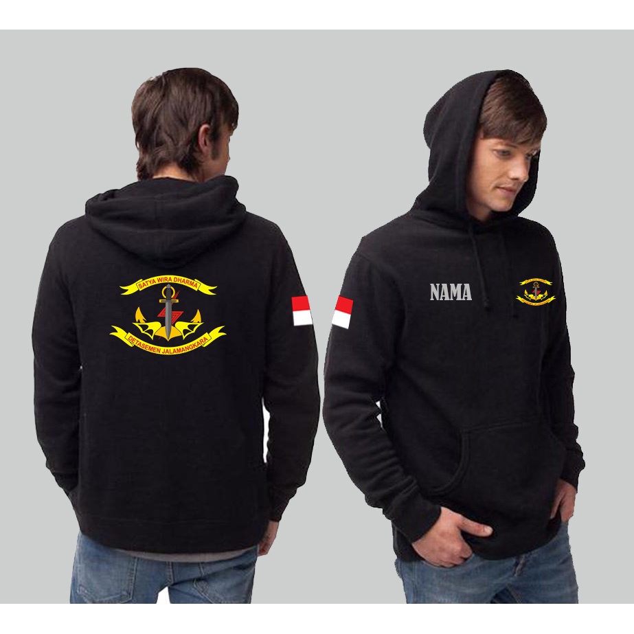 HOODIE PRIA DENJAKA HITAM / HOODIE DISTRO PREMIUM QUALITY ORIGINAL BANDUNG / HOODIE FLECEE SIZE M L 