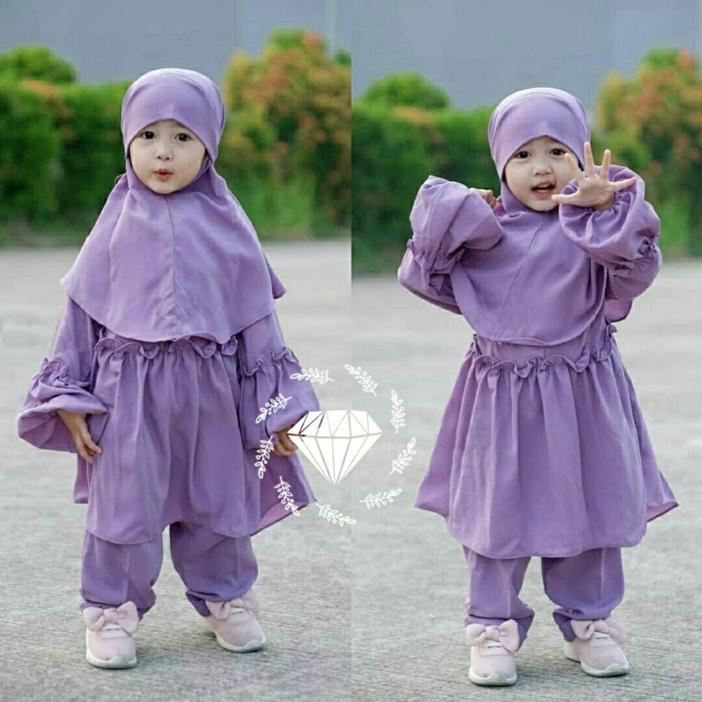 Setelan cosia- Setelan Muslim Anak Perempuan - Baju Muslim Anak Perempuan