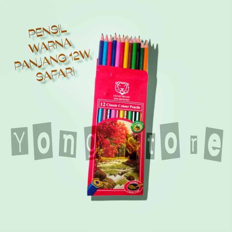 

SAFARI PENSIL WARNA 12W PANJANG (1PACK) - PENCIL COLOURS 12 WARNA LONG MURAH GROSIR