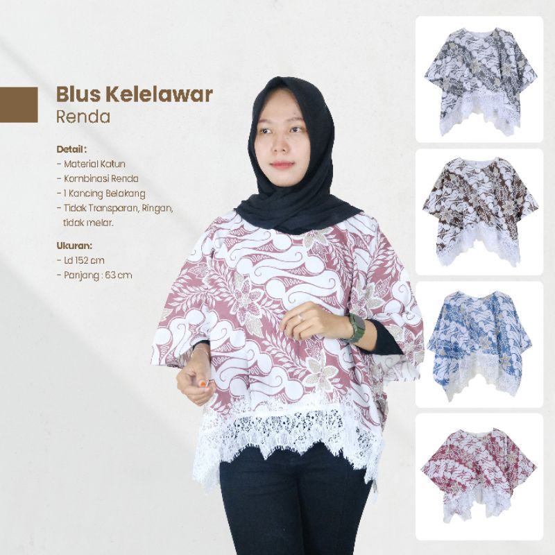 Blus Batik Kelalawar Renda - NairaBatik