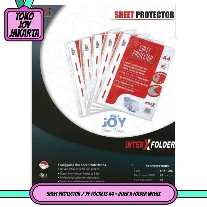 

10pcs Sheet Protector / PP Pockets A4 - Inter X Folder INTERX