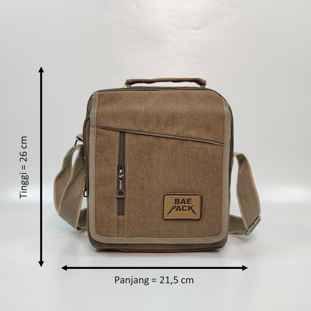 Tas Selempang Cowok Edwin Baepack Khaki / Tas Selempang Pria / Tas bahu Pria / Tas pria original