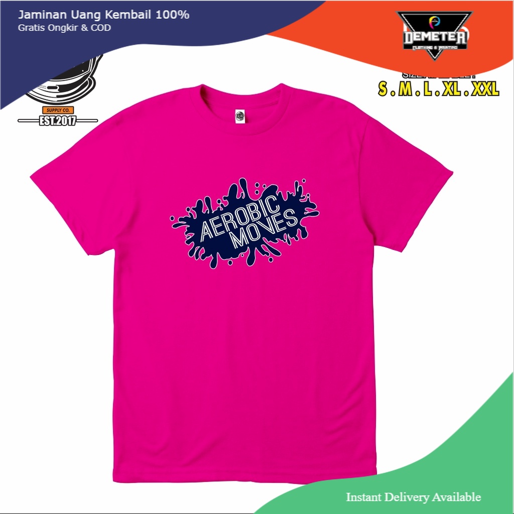 Kaos Baju AEROBIC MOVES Zumba Olahraga Senam Kaos Sport - GILAN