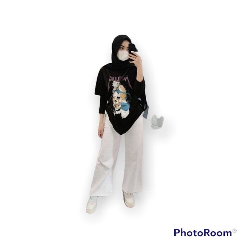 JUMBO HIGH WAIST KULOT PUTIH // KULOT RAWIS // BELAH BAWAH // JEANS WANITA