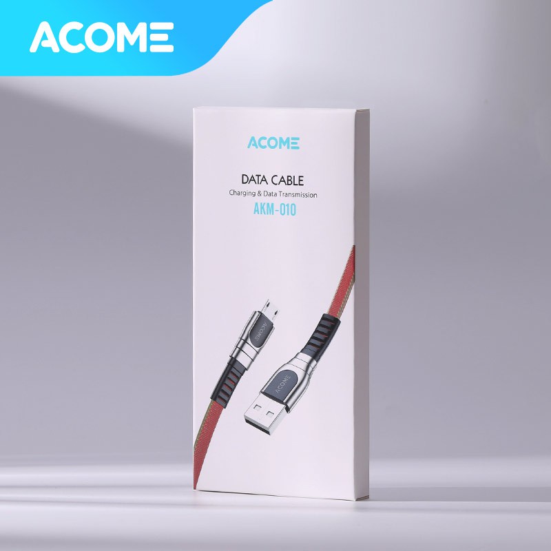 ACOME Kabel Data Micro USB 100cm cable  AiC Fast Charging 2.4A Garansi Resmi 1 Thn AKM-010