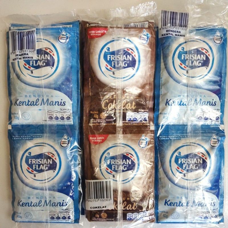 

Bendera Sachet (Frisian Flag) Putih/Coklat Renceng