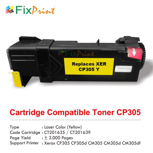 Catridge Compatible Fuji Xerox CP305 Yellow  CT201635 Murah