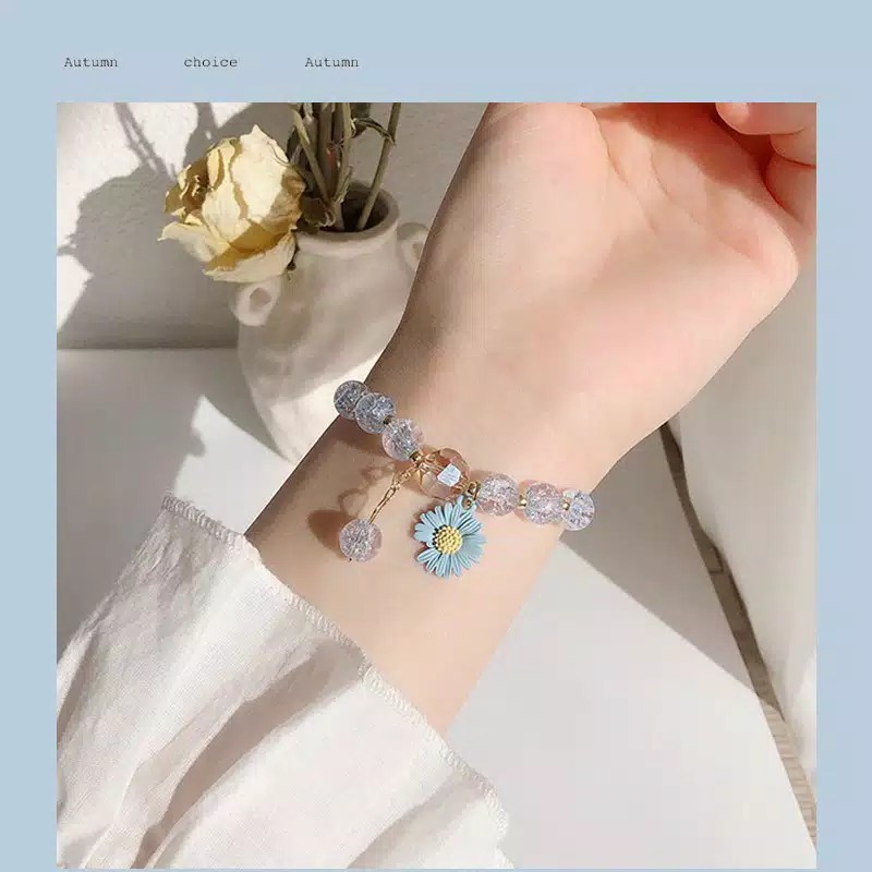 GELANG WANITA SUNFLOWER FASHION JEWELRY LIGHTBLUE