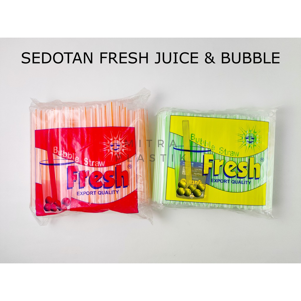 Jual Sedotan Plastik Fresh Juice Bubble Minuman Ice Jus Boba Tebal
