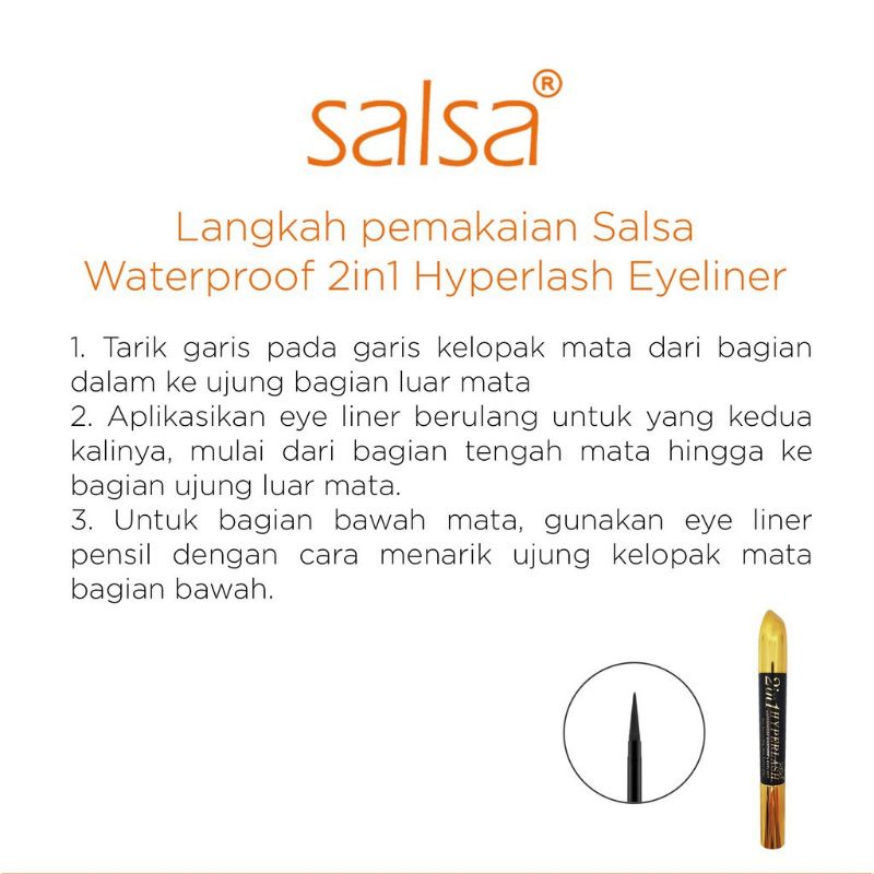 Mascara Eyeliner 2in1 Salsa Waterproof