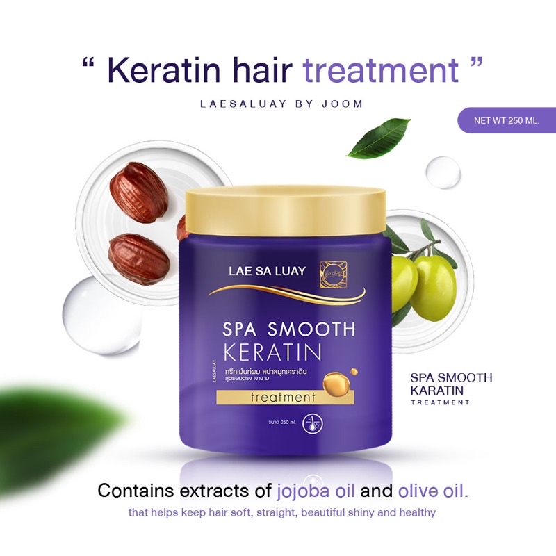 Lae Sa Luay Hair Spa Smooth Keratin / Masker Rambut / Hair Mask / Treatment Rambut / Creambath