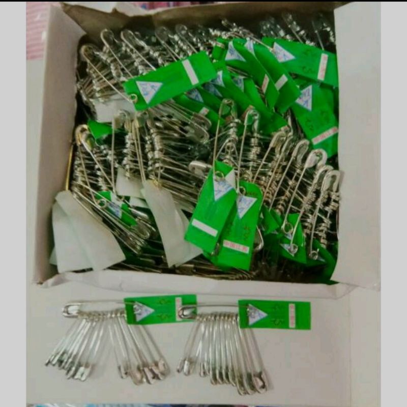 PENITI HIJAB STAINLESS ISI 12 PCS SERBAGUNA DAN MURAH