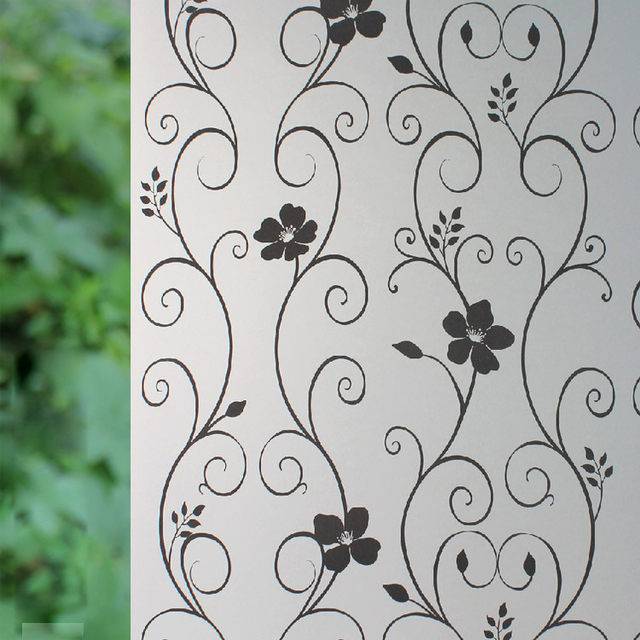 Sticker kaca sticker kaca film sticker kaca sanblast sticker kaca motif batik hitam