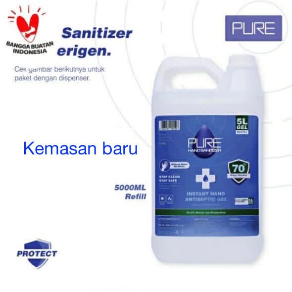 PURE Hand Sanitizer 5000ml / 5 liter / ORIGINAL / TERMURAH / Gel Pembersih Tangan (READY STOCK)