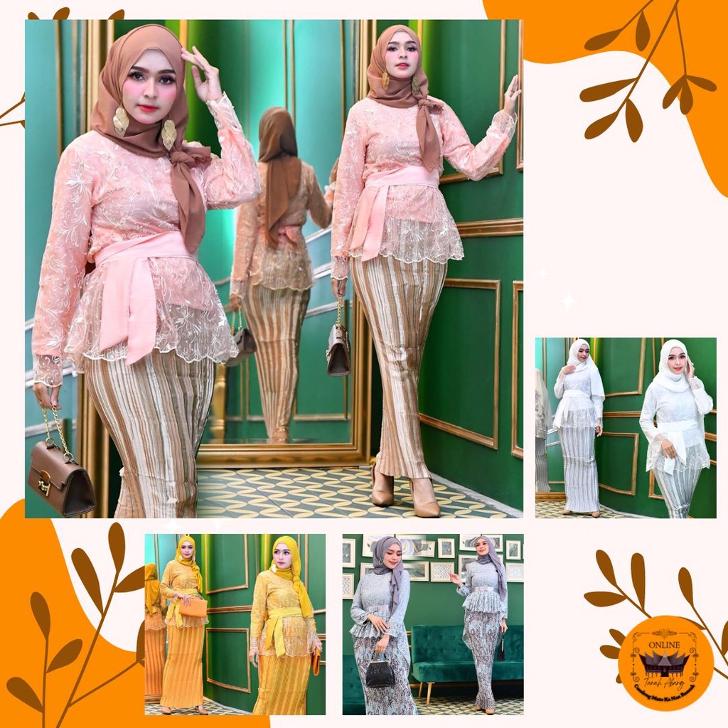 PB // SETELAN KEBAYA TILE MUTIARA | SET KEBAYA PESTA KONDANGAN MODERN TERBARU | BAJU KEBAYA WANITA W