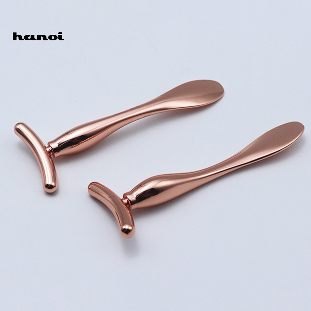 Han_ 2Pcs / Set Stik Pijat Wajah / Mata Bentuk T Untuk Menghilangkan Kerutan