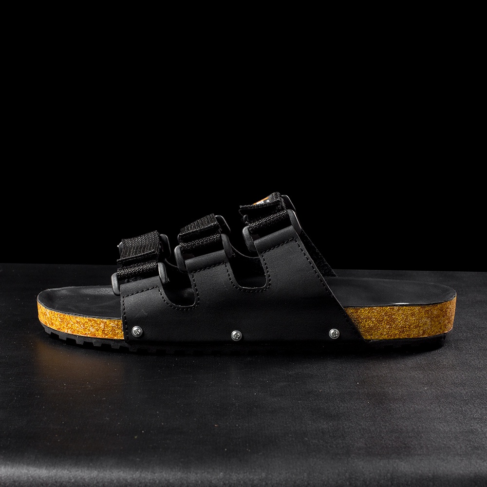 RIDE BLACK |ManNeedMe x FLAZHBACK| Sandal Pria Casual Sandal Slop Puyuh ORIGINAL