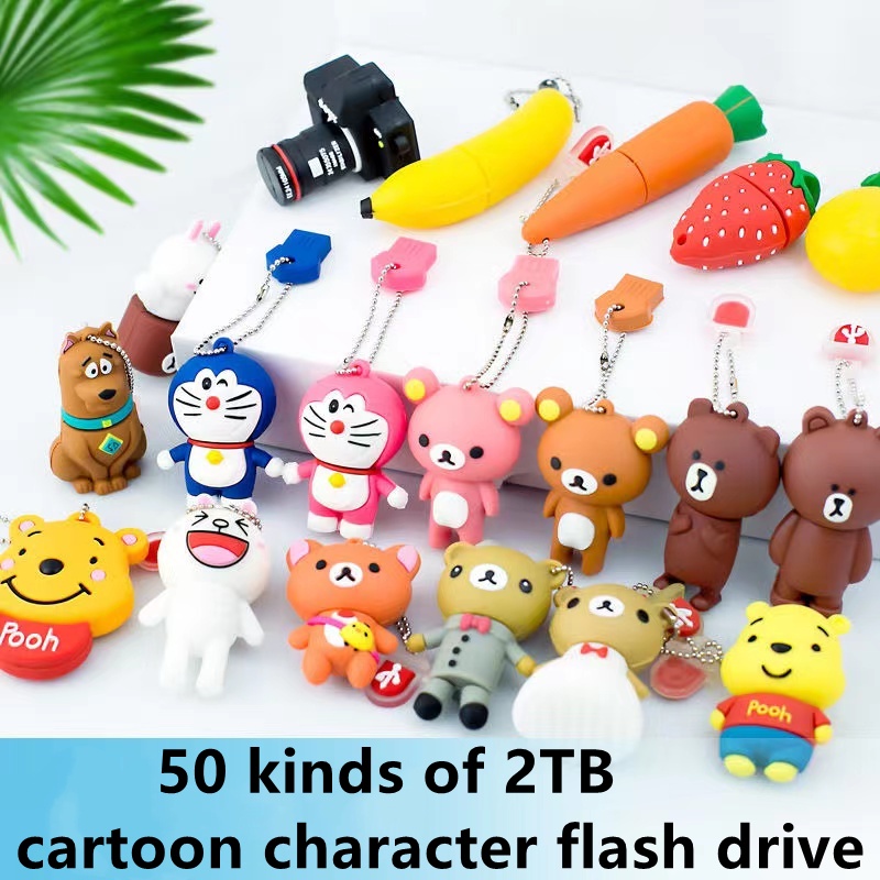 Flash Disk USB 2.0 Kapasitas 2TB 50 Jenis Gambar Kartun