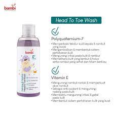 Bambi Baby Calming &amp; Comfort Head To Toe Wash 200ml Sabun &amp; Shampoo Bayi