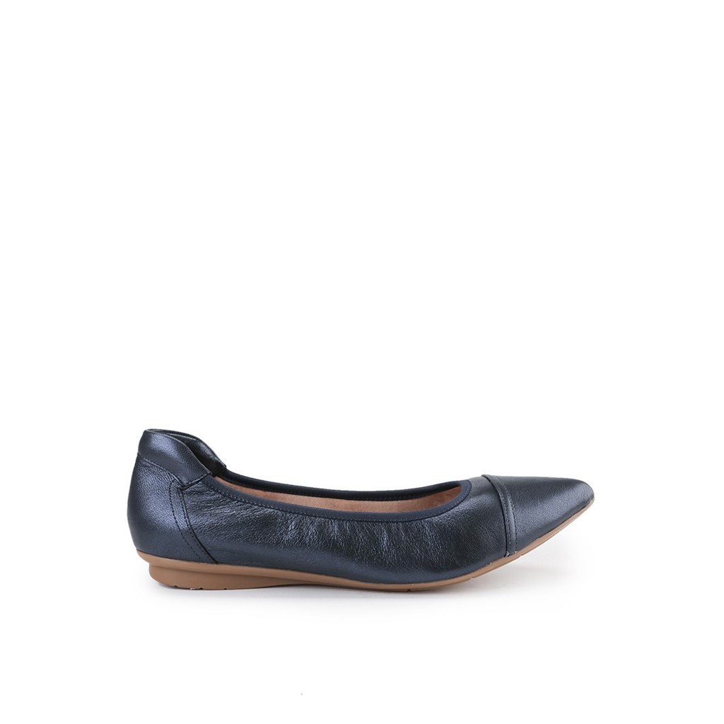 Sepatu Flat Shoes Obermain Wanita Terbaru Original A-halena Navy