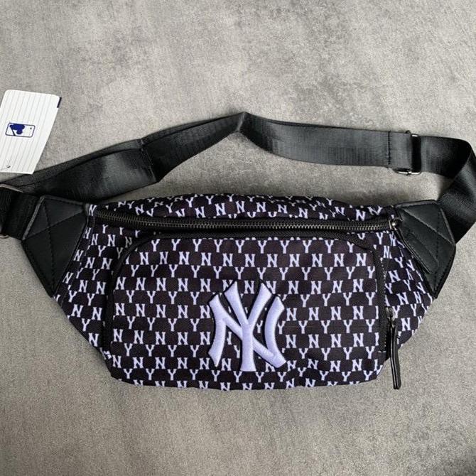 Waist Bag / Tas Pinggang Mlb Ny Monogram Hitam Pancasonabadi