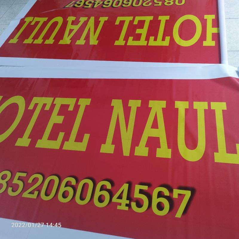 Bahan flexy Korea spanduk 280gram standar + brosur a6 250lembar