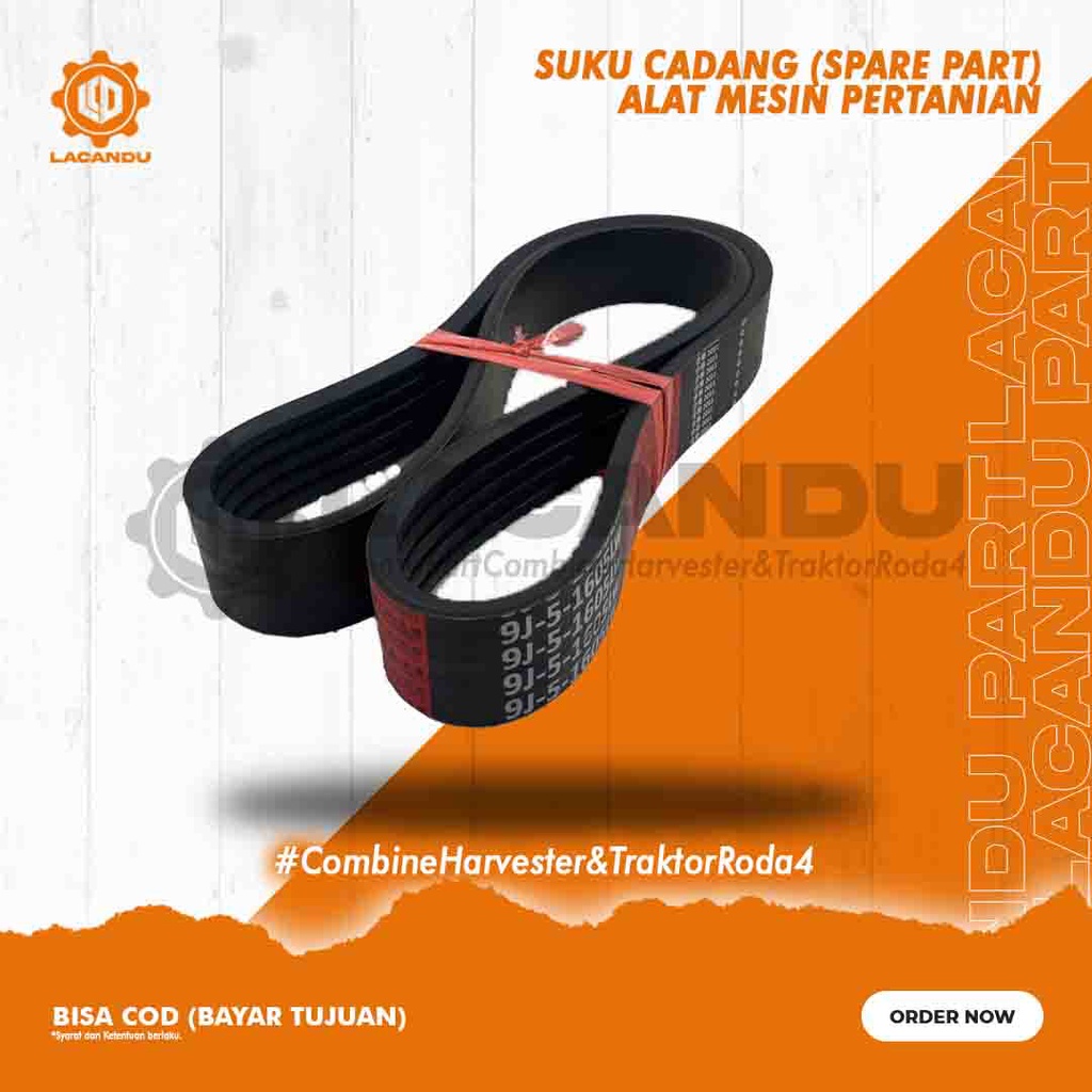 V BELT JALAN / FANBELT JALAN MAXXI 9J-5-1605 UNTUK COMBINE HARVESTER LACANDU PART
