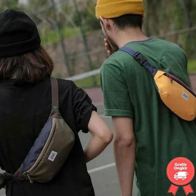 Gilaa Visval Rush Waist Bag Tas Selempang Sling Pria Wanita Murah Vsvl Ori - Hitam Bergaransi
