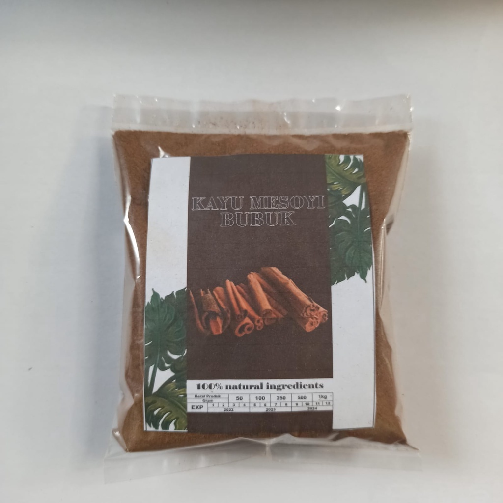 

Bubuk Kulit Kayu Mesoyi Kering 1kg