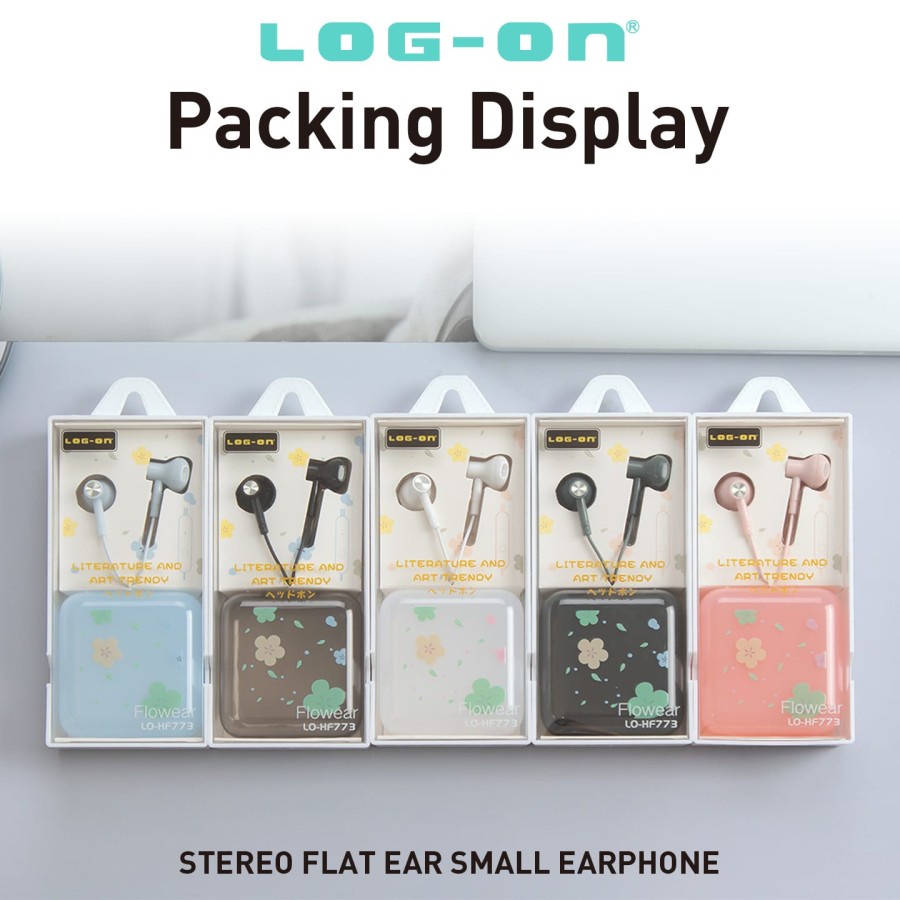 HEADSET - HF - EARPHONE LOG ON LO-HF773 FLOWER STEREO