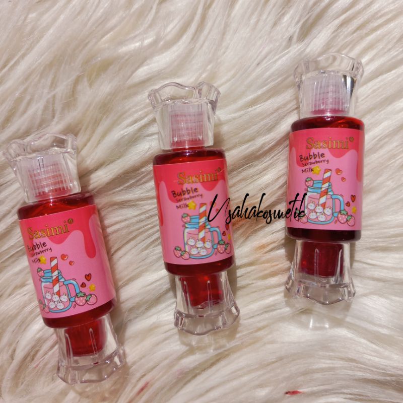 PROMO!! LIP TINT WATER CANDY SASIMI KARAKTER MERMAID//ALOE VERA// BUBBLE MILK TEA