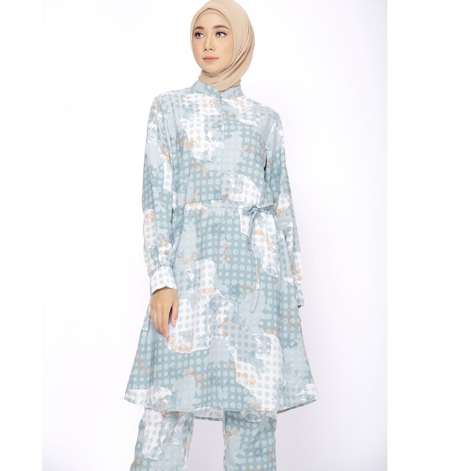 Wow Murah Meriah.. BIA x Isel Fricella - Qilla Mint Tunik - Edisi Denmark - Sarimbit