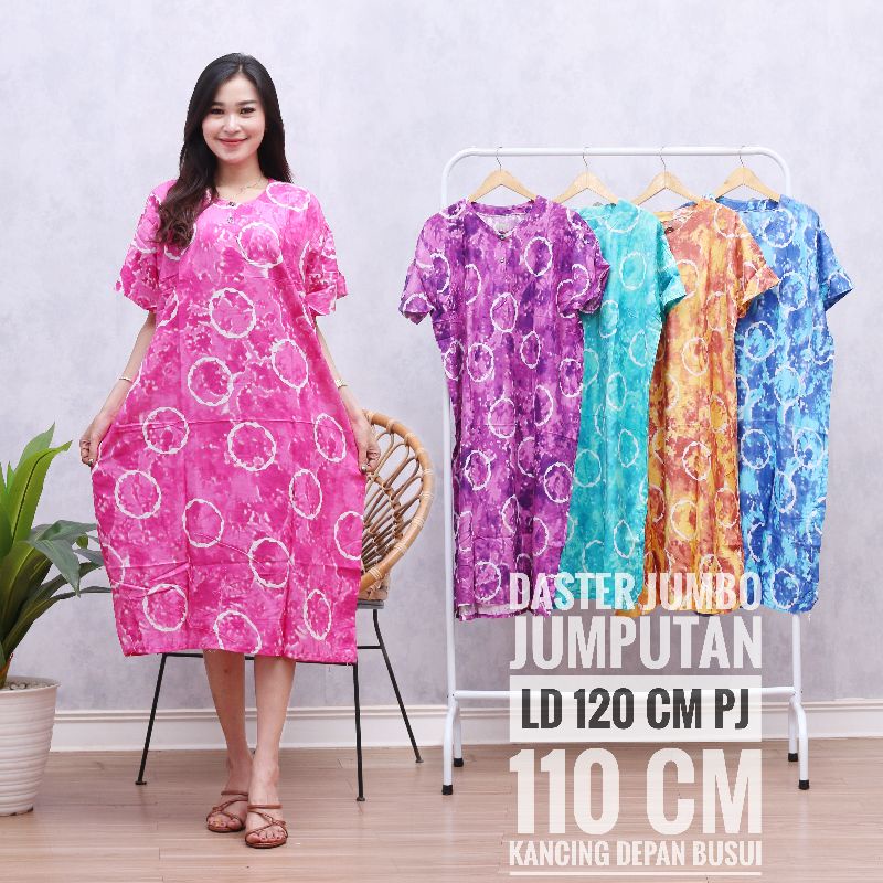 DASTER JUMBO ODREA NICOLETTA DADA KANCING BUSUI BIG SIZE RAYON HALUS ADEM LENGAN PENDEK-DSJ JUMPUTAN