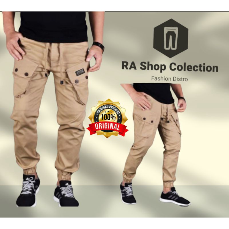 Celana Panjang Chino Jogger Cargo Double saku Original Celana Jogger Cargo Celana Panjang Pria Jeans Stretch