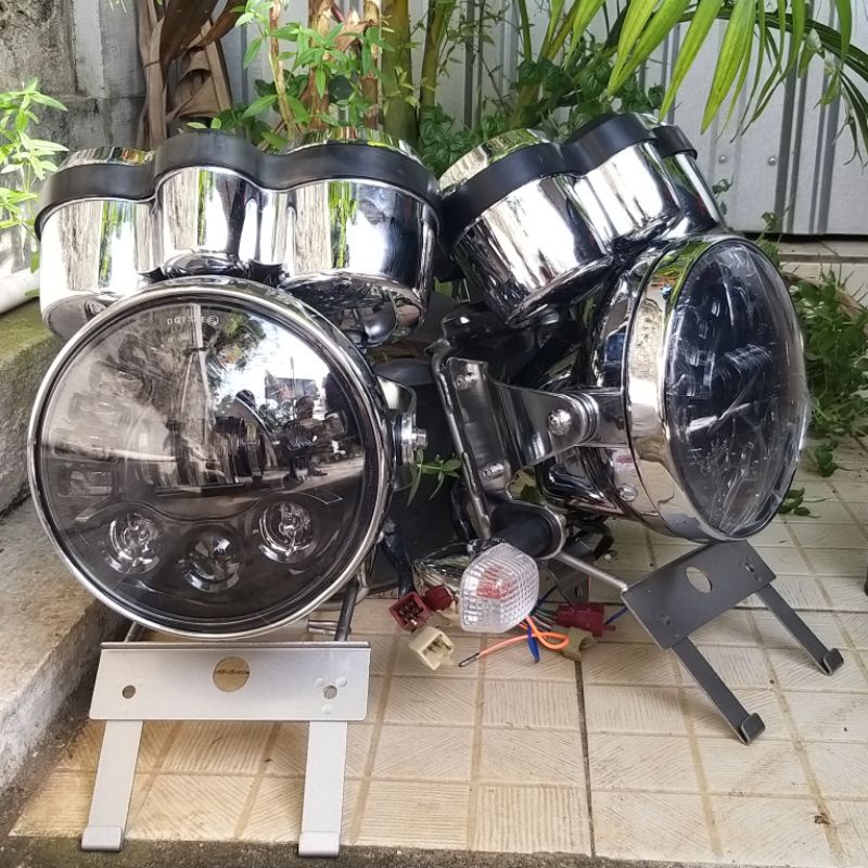 lampu ninja ss full original baru set daymaker + sein baru speedo papan ungu