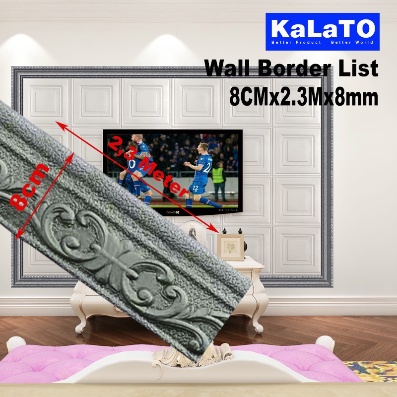(KaLaTO) Wall Border List / Wallborder Foam 3D /Walpaper List Foam Stiker Dinding / List dinding 3D 2.3 Meter-List B86