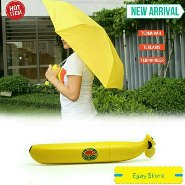 TERBARU ! PAYUNG LIPAT PISANG  ANTI SINAR UV / UMBRELLA UV PROTECTION ORIGINAL UNIK MURAH TERLARIS