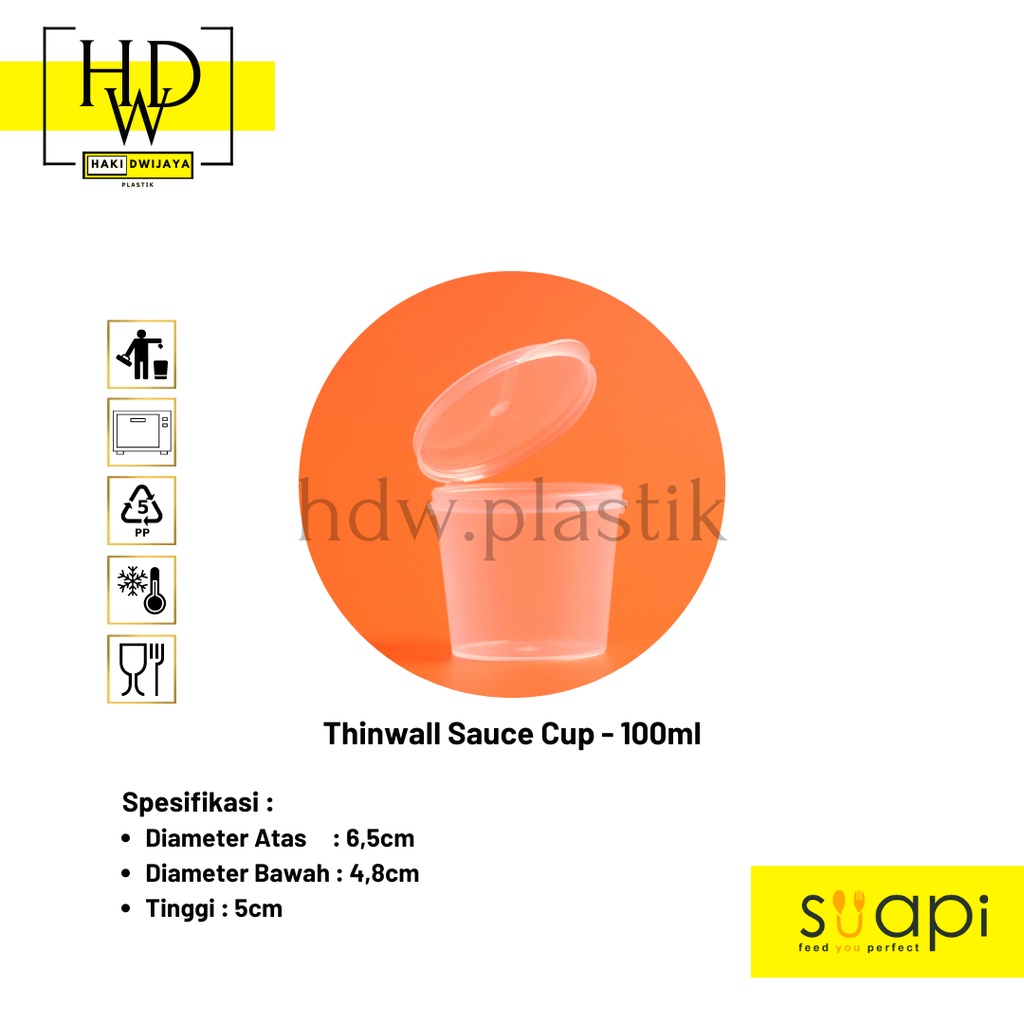 Suapi Sauce Cup / Cup Sambal 100ml