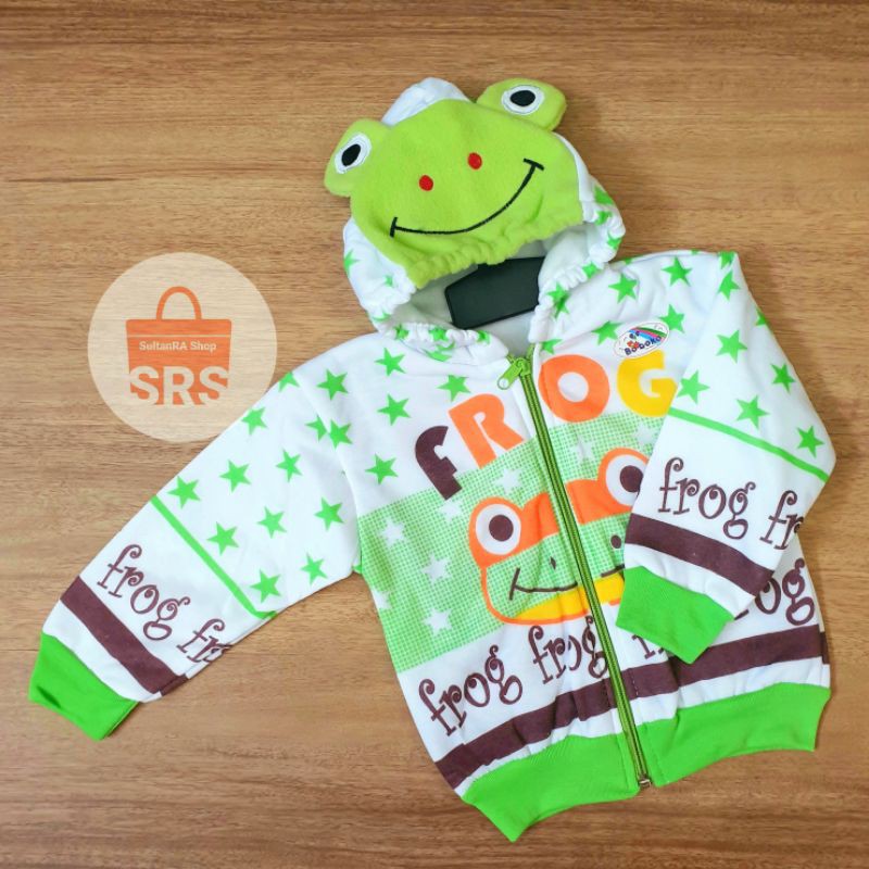 Jaket Boboko Bayi Jacket Baby 6-24 Bulan Sweater Bayi Kancing / Resleting Motif