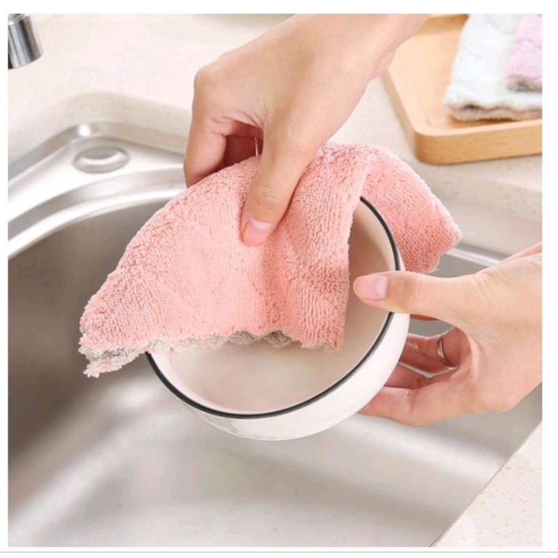 KAIN LAP DAPUR MICROFIBER ANTI MINYAK / KAIN LAP CUCI PIRING MICROFIBER