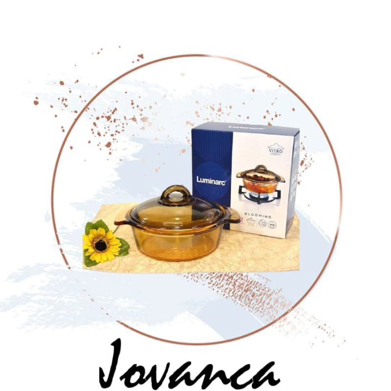 Panci kaca luminarc 3 liter / panci kaca 2 liter /Panci gagang kaca luminarc vitro 1,5L
